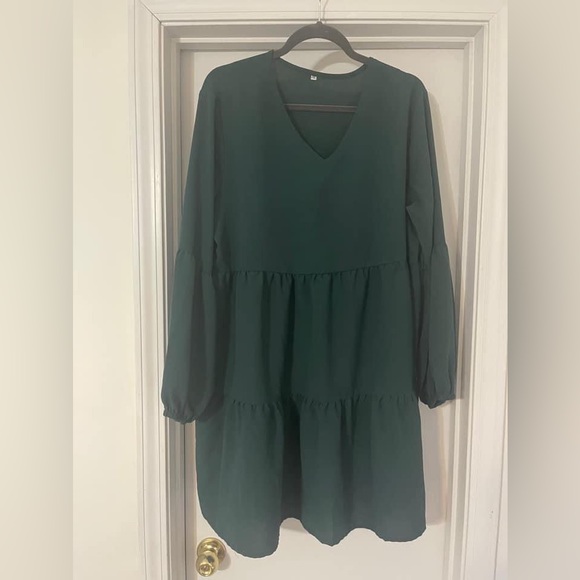 Dresses & Skirts - Women Summer Tunic Dress V Neck Casual Loose Flowy Swing Shift Dresses